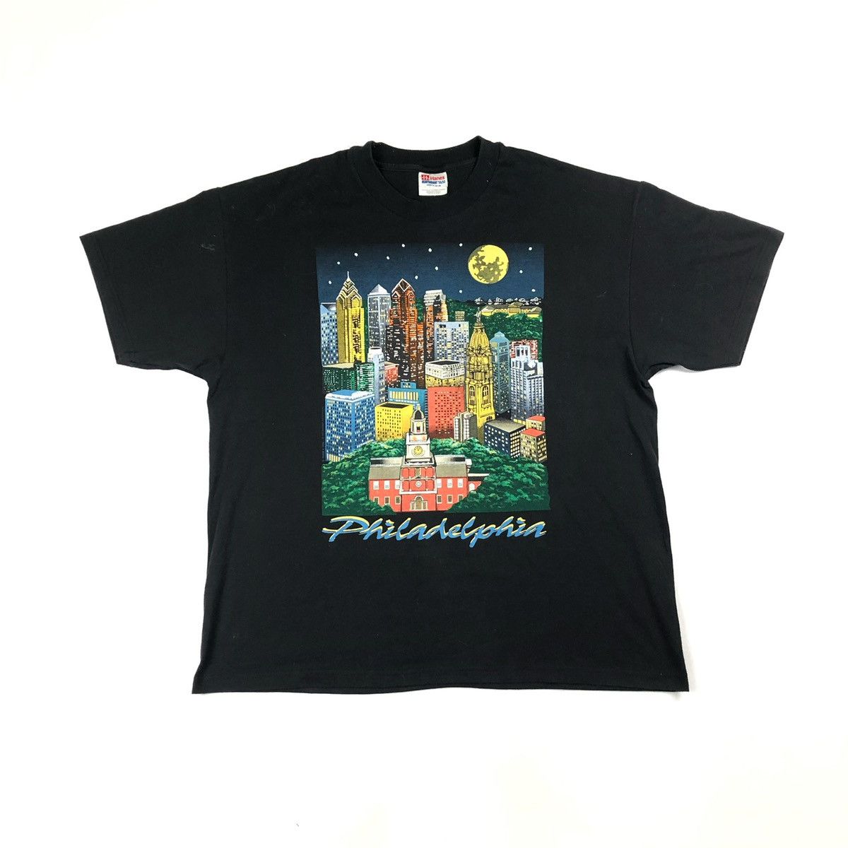 Vintage Vintage t-shirt tee retro 90s black USA Philadelphia Size US XL / EU 56 / 4 - 1 Thumbnail