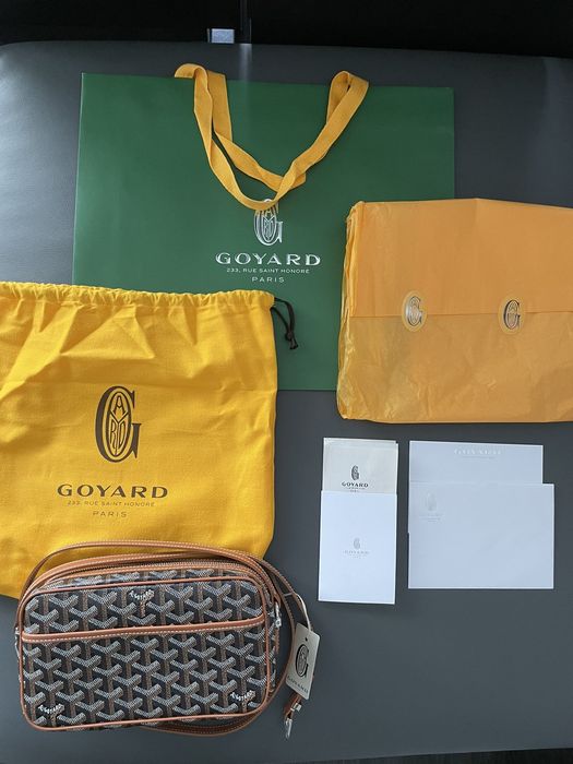 Goyard cap vert camera bag hot sale