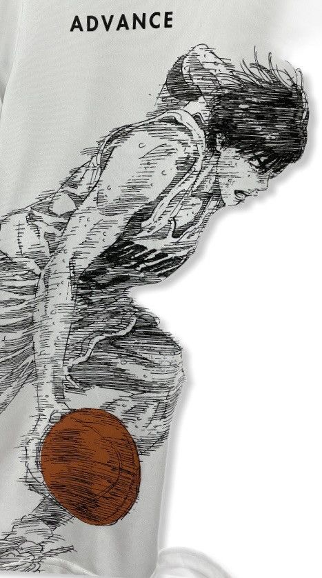 image of Anima x Vintage Very! Slamdunk 90’S Japanese Manga Series T-Shirt in White, Men's (Size Small)