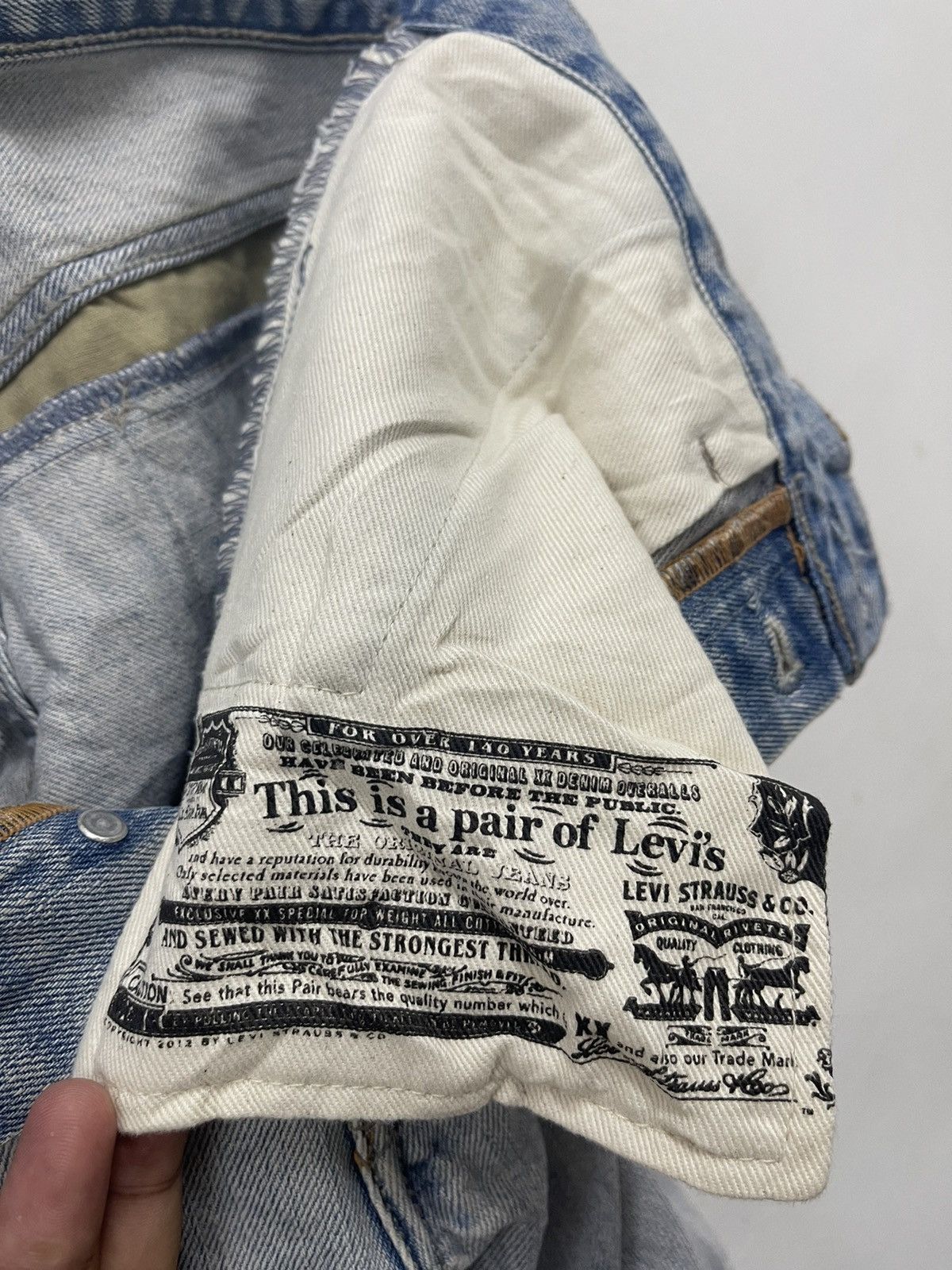 Levi's Vintage Clothing Rare LEVIS Strauss 501 Cropped Pocket Jeans Size US 29 - 7 Thumbnail