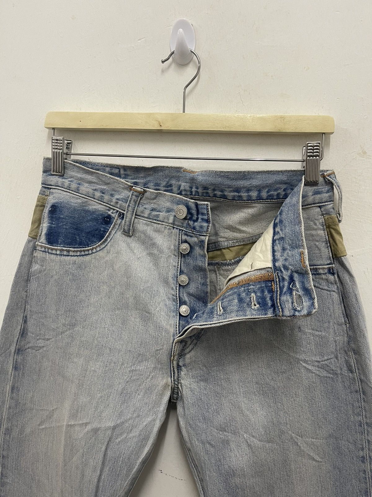 Levi's Vintage Clothing Rare LEVIS Strauss 501 Cropped Pocket Jeans Size US 29 - 6 Thumbnail