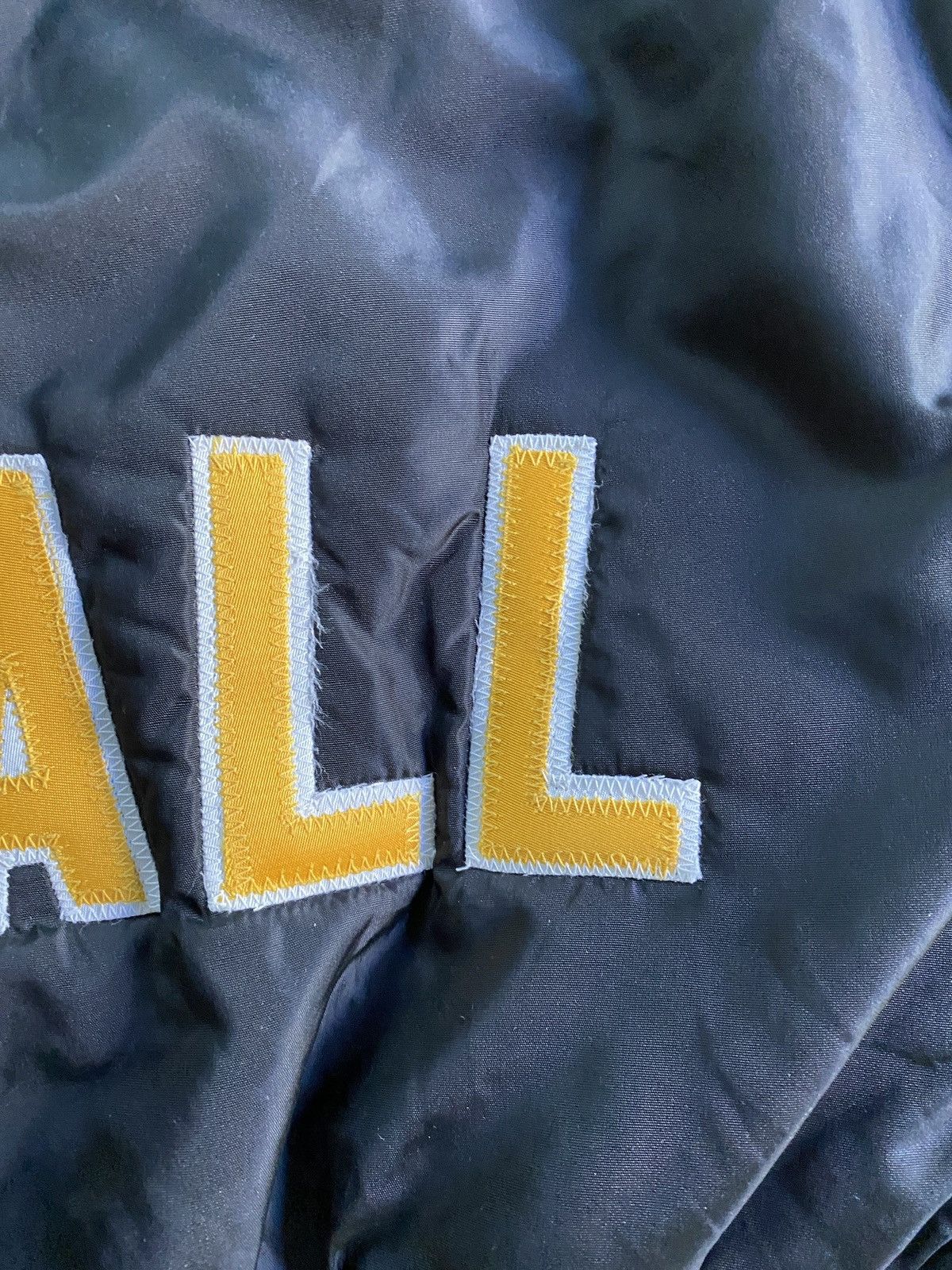 Vintage Vintage 1991 Wood Football Varsity Letterman Bomber Jacket Size US L / EU 52-54 / 3 - 19 Thumbnail