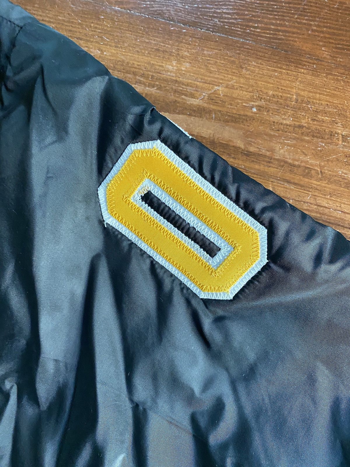 Vintage Vintage 1991 Wood Football Varsity Letterman Bomber Jacket Size US L / EU 52-54 / 3 - 9 Thumbnail