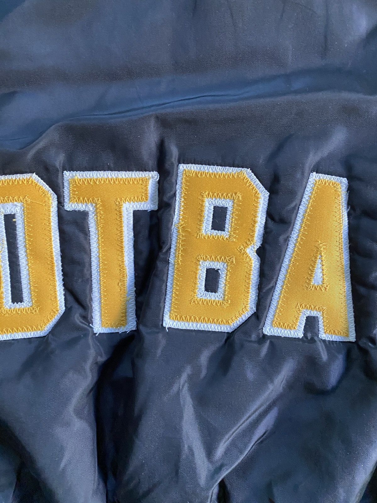 Vintage Vintage 1991 Wood Football Varsity Letterman Bomber Jacket Size US L / EU 52-54 / 3 - 18 Thumbnail
