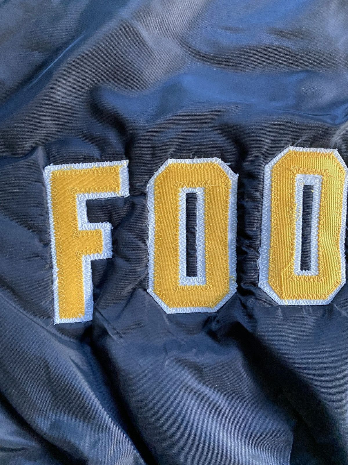 Vintage Vintage 1991 Wood Football Varsity Letterman Bomber Jacket Size US L / EU 52-54 / 3 - 17 Thumbnail