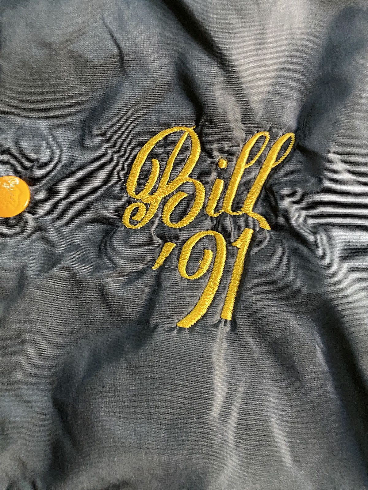 Vintage Vintage 1991 Wood Football Varsity Letterman Bomber Jacket Size US L / EU 52-54 / 3 - 3 Thumbnail