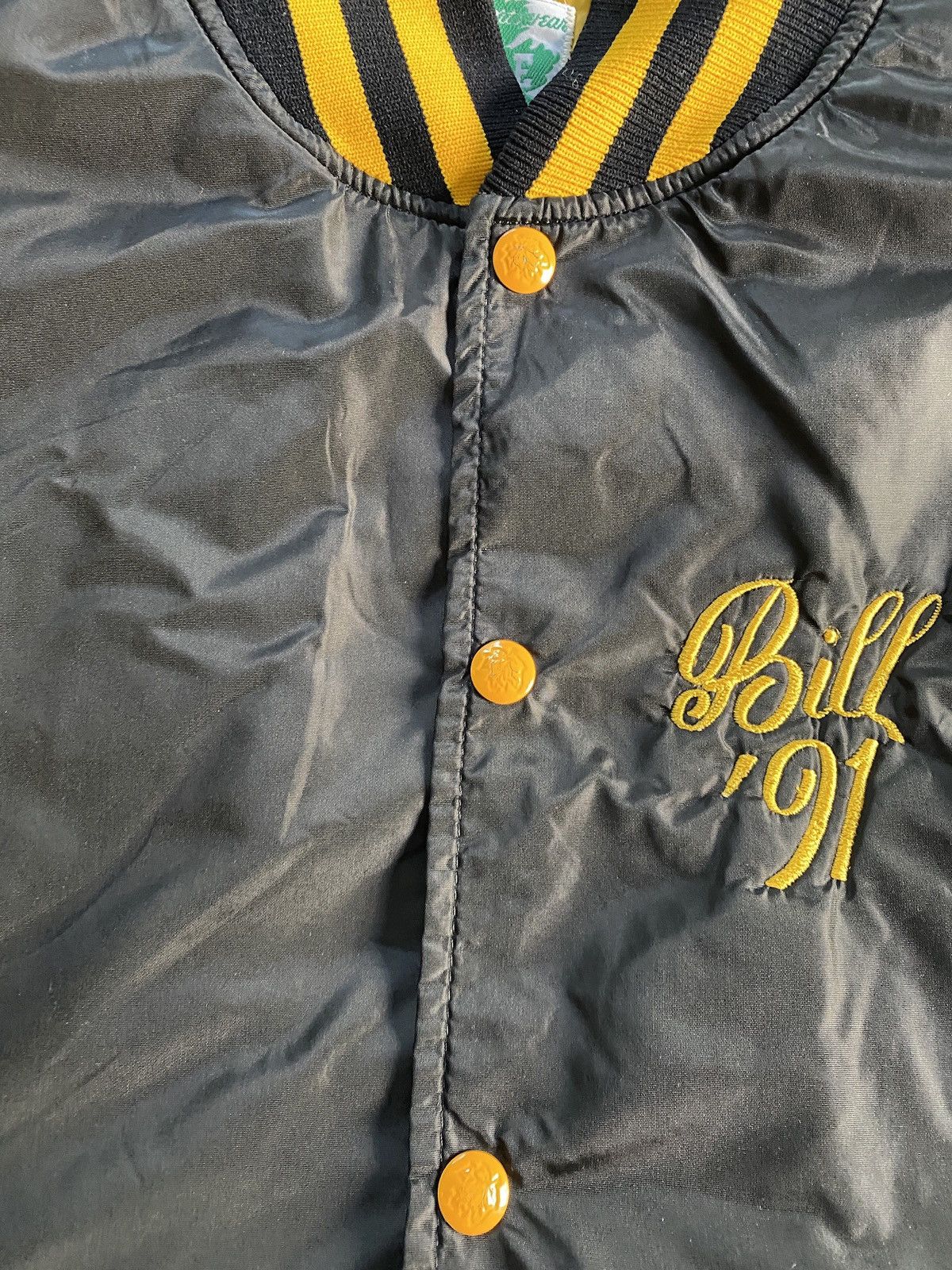 Vintage Vintage 1991 Wood Football Varsity Letterman Bomber Jacket Size US L / EU 52-54 / 3 - 5 Thumbnail