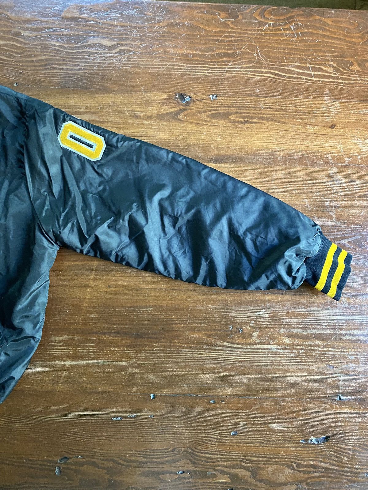 Vintage Vintage 1991 Wood Football Varsity Letterman Bomber Jacket Size US L / EU 52-54 / 3 - 8 Thumbnail