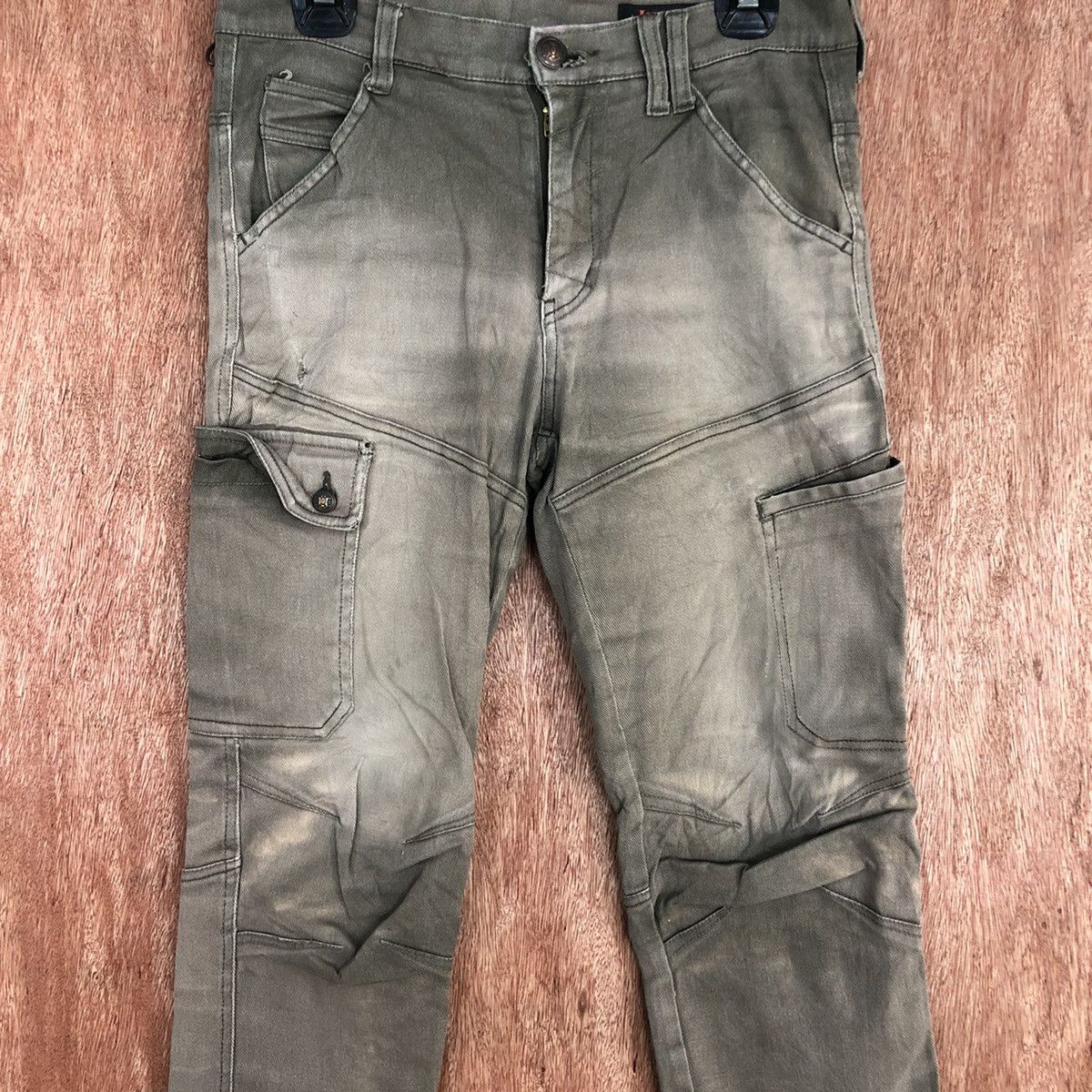 Japanese Brand DL Jack Work faded distressed Multipocket Cargo Pnats #c936 Size US 29 - 4 Thumbnail