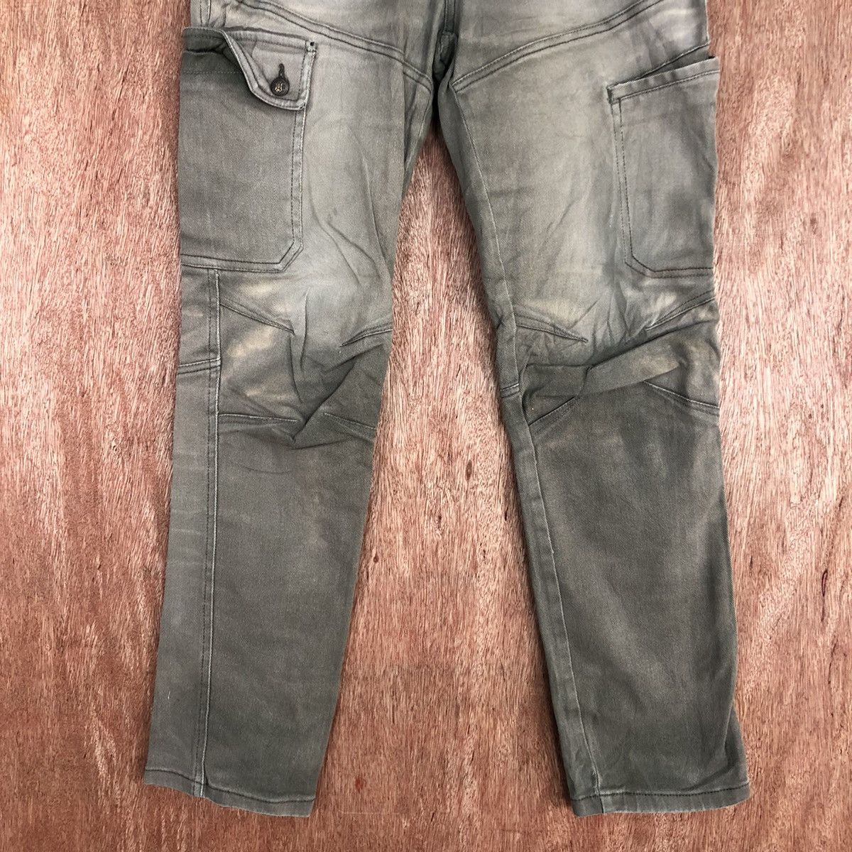 Japanese Brand DL Jack Work faded distressed Multipocket Cargo Pnats #c936 Size US 29 - 3 Thumbnail