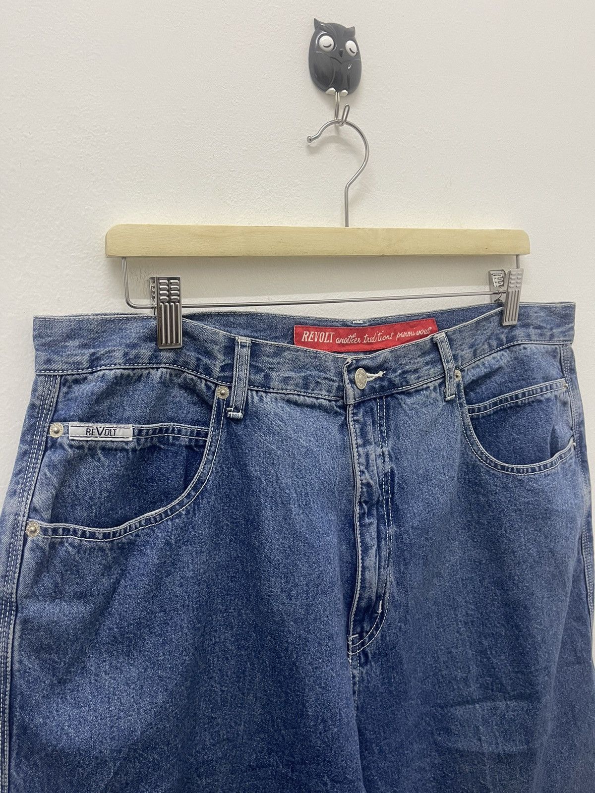 Vintage Rare Vintage REVOLT Clothing Co Baggy Hip Hop Rap Jeans Size US 36 / EU 52 - 8 Thumbnail