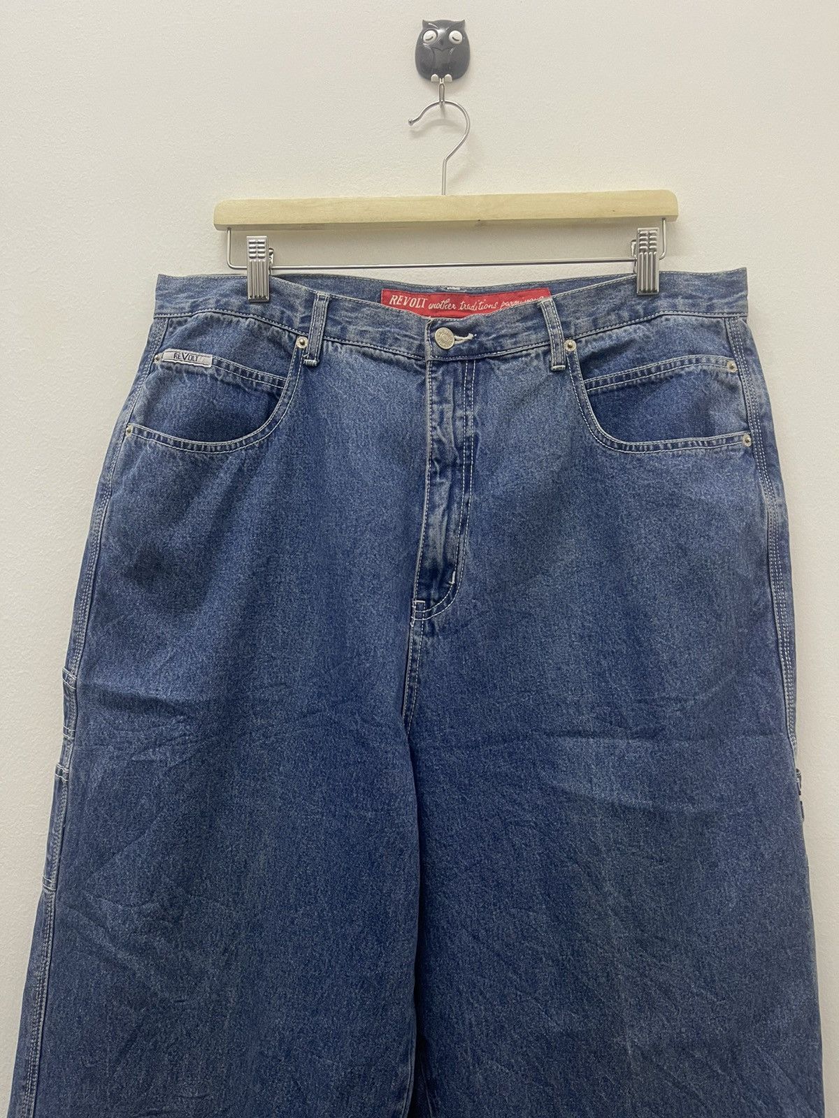 Vintage Rare Vintage REVOLT Clothing Co Baggy Hip Hop Rap Jeans Size US 36 / EU 52 - 7 Thumbnail