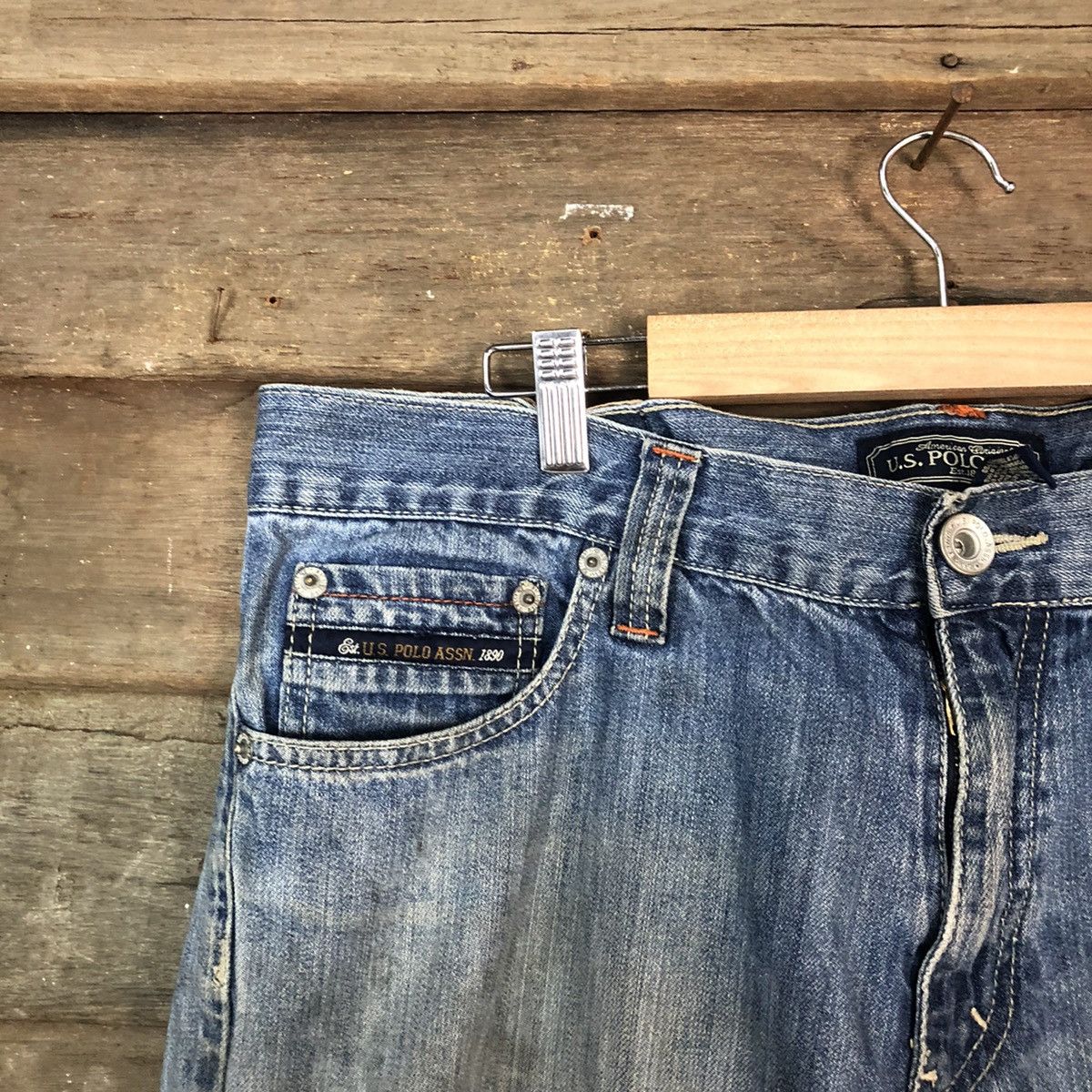 Japanese Brand DLL Jeans U.S Polo Assin Blue dirty faded Denim #1372 Size US 36 / EU 52 - 4 Thumbnail