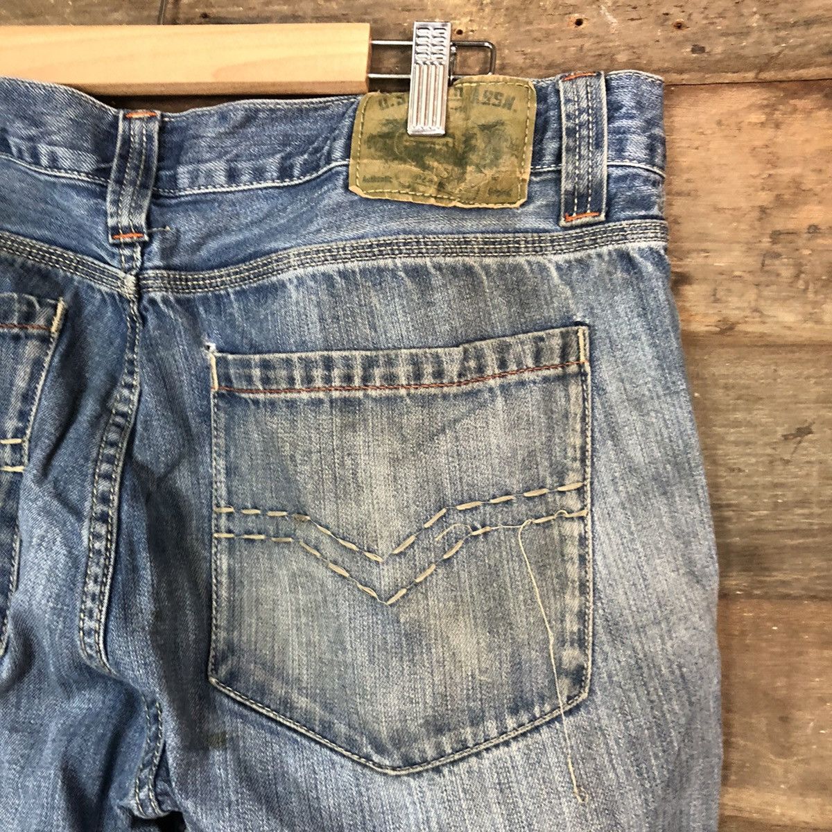 Japanese Brand DLL Jeans U.S Polo Assin Blue dirty faded Denim #1372 Size US 36 / EU 52 - 11 Thumbnail