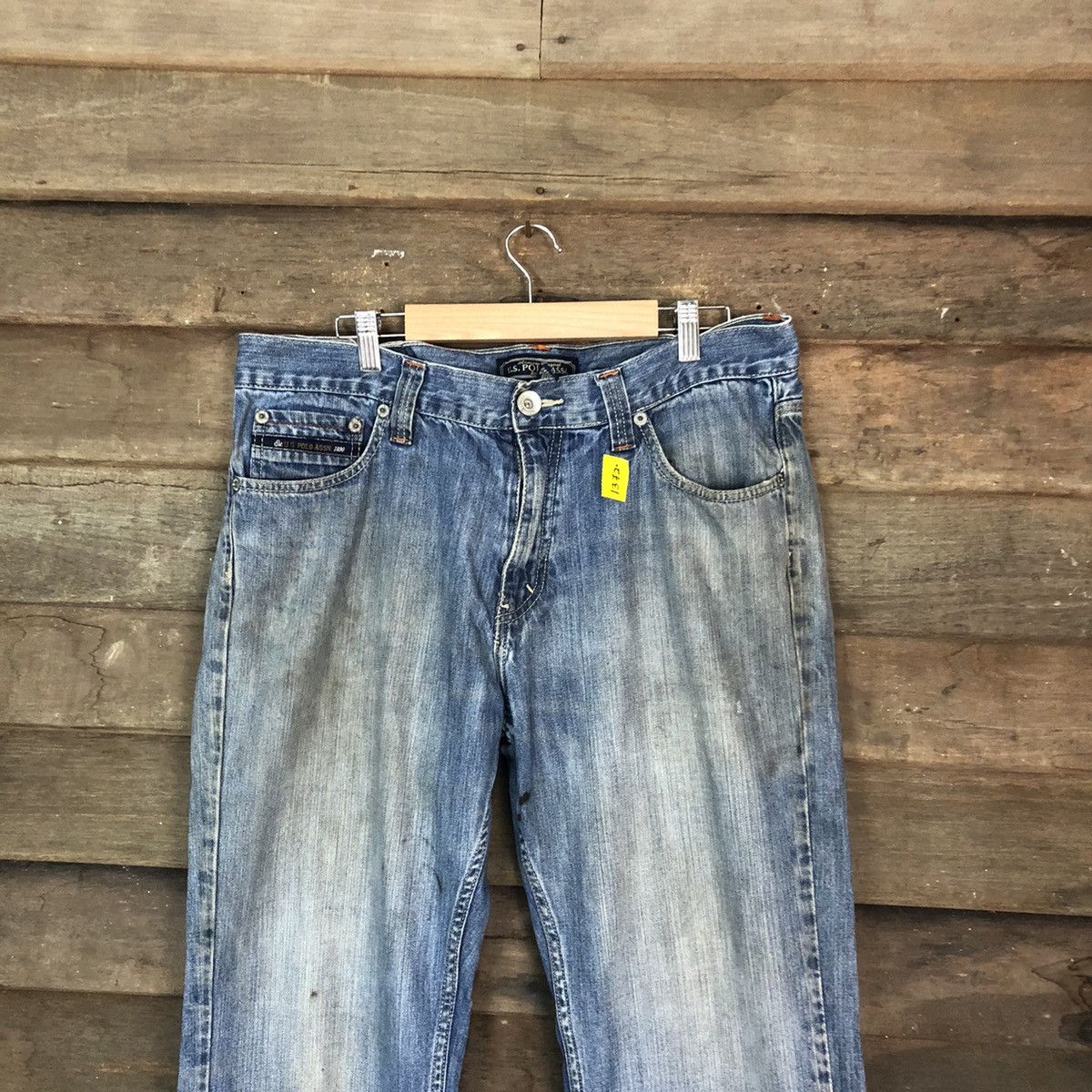 Japanese Brand DLL Jeans U.S Polo Assin Blue dirty faded Denim #1372 Size US 36 / EU 52 - 2 Thumbnail