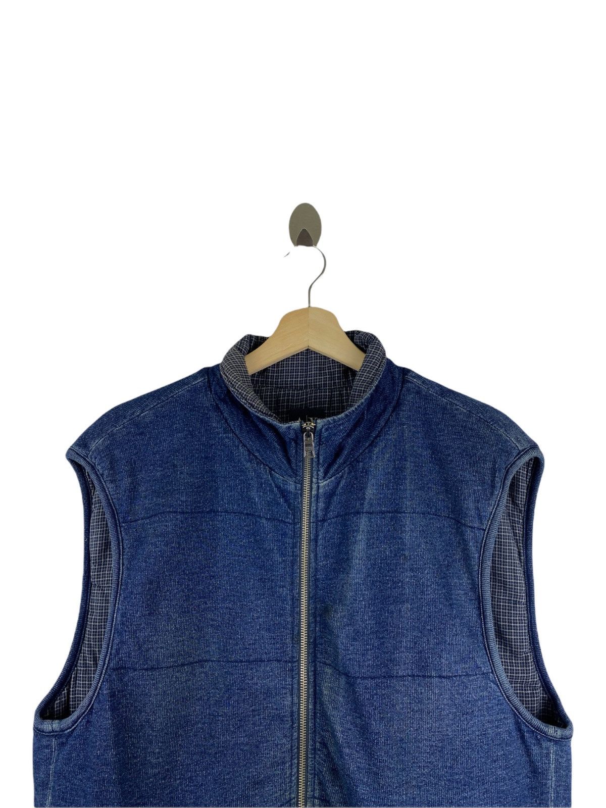 Armani Exchange AX BLUE DENIM ZIPPER MEN’S VEST Size US M / EU 48-50 / 2 - 4 Thumbnail