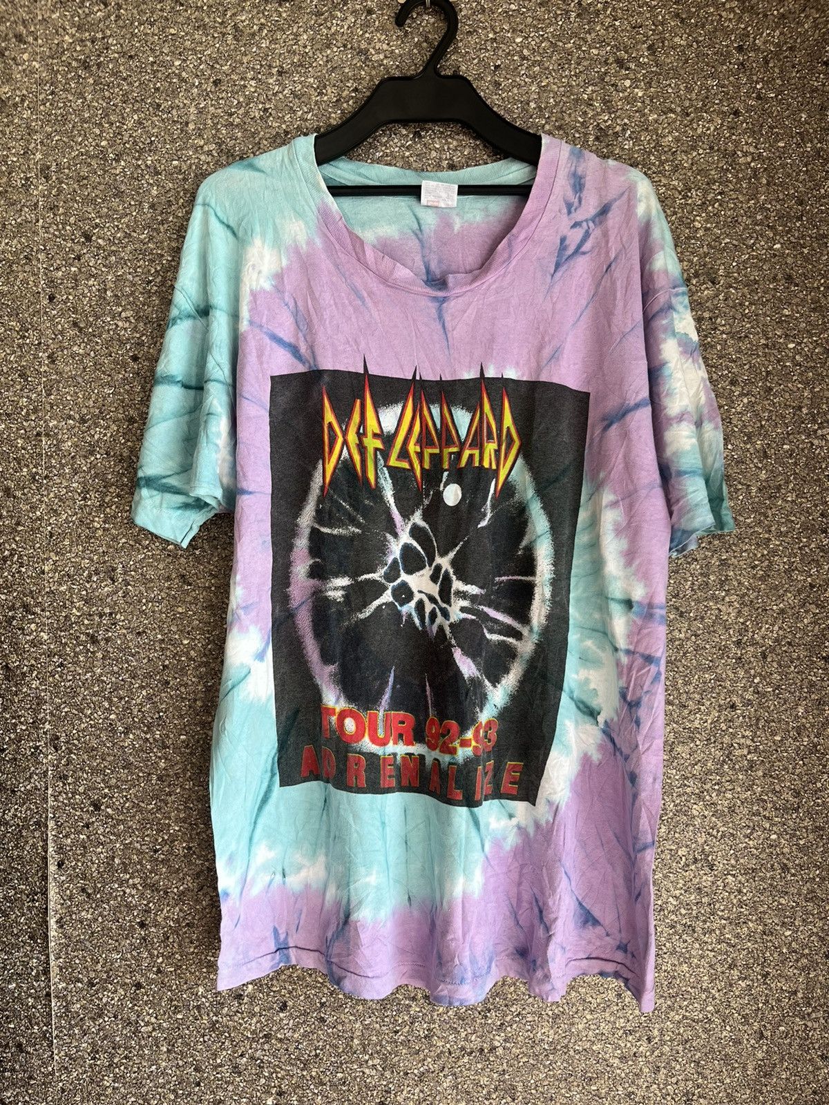 Image of Band Tees x Made In USA Def Leppard Ft85 in Tie Dye, Men's (Size XL)