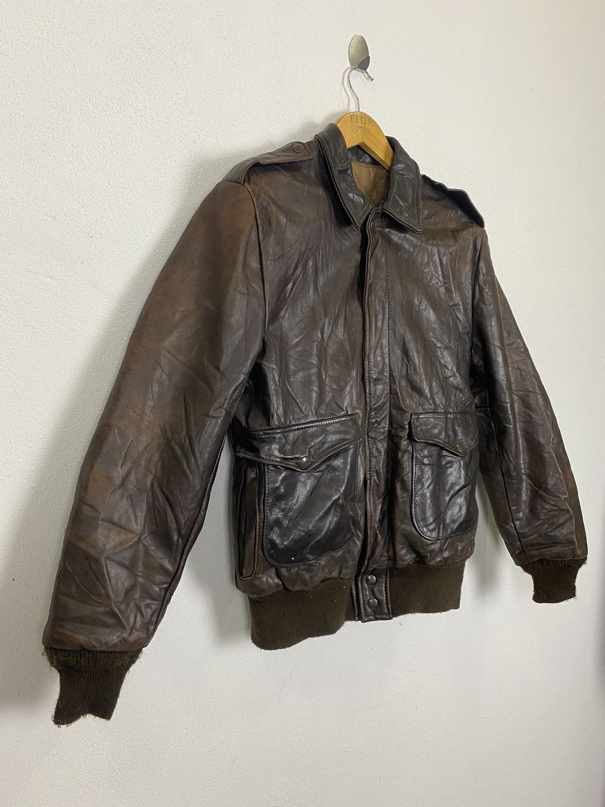 Brooks × Vintage VTG CLUB ELITE BY BROOKS MADE IN USA BIKER LEATHER JACKET Size US M / EU 48-50 / 2 - 4 Thumbnail
