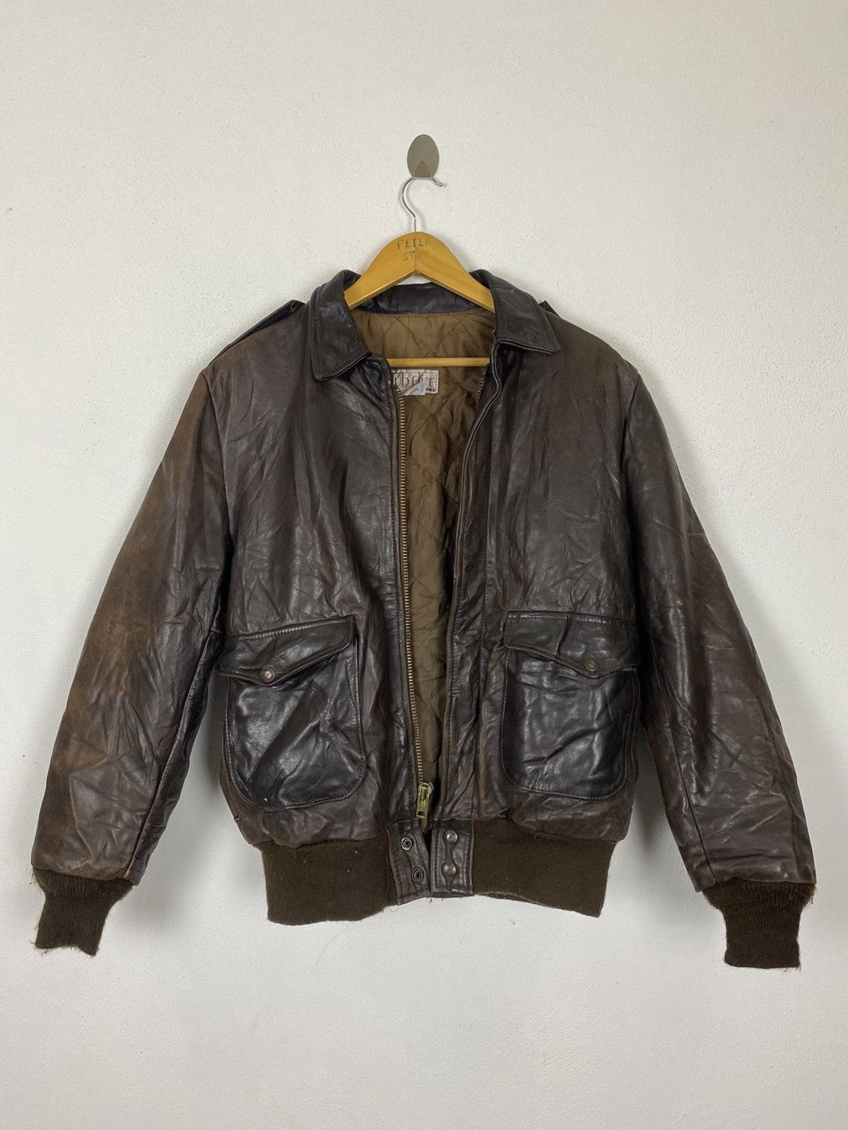 Brooks × Vintage VTG CLUB ELITE BY BROOKS MADE IN USA BIKER LEATHER JACKET Size US M / EU 48-50 / 2 - 5 Thumbnail