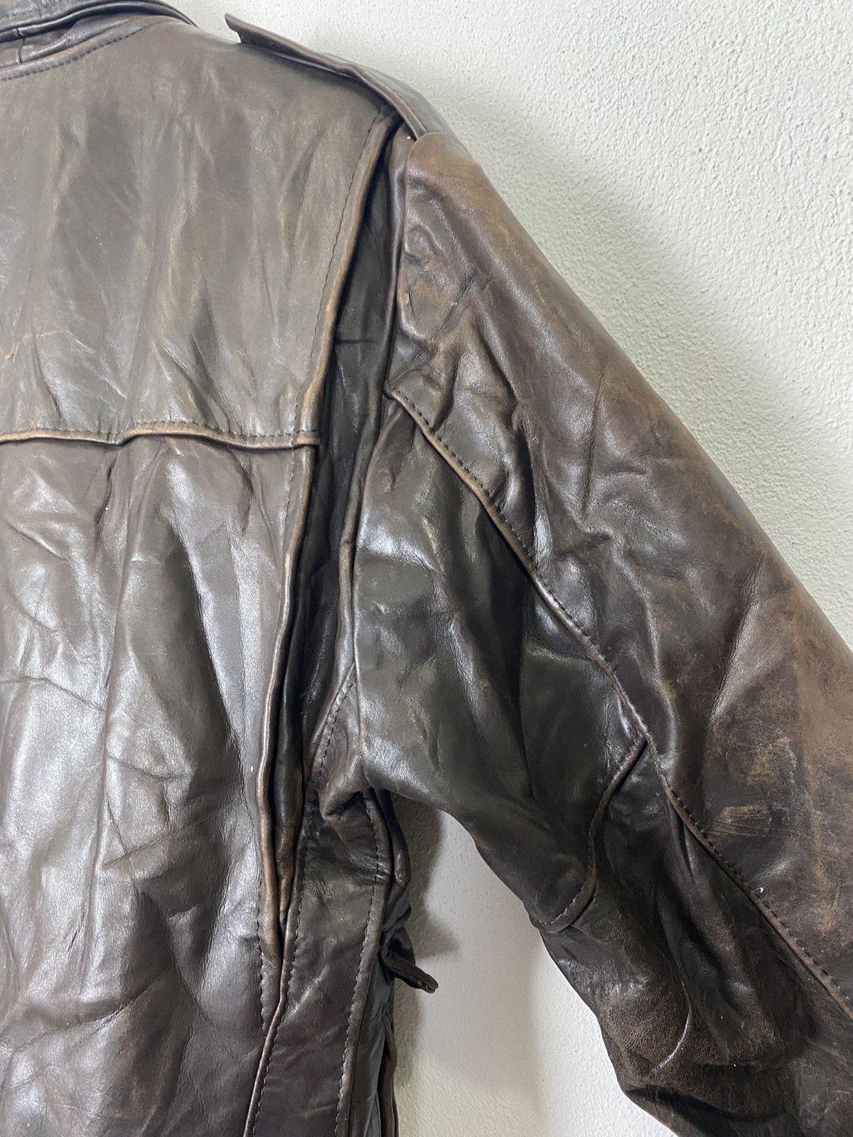 Brooks × Vintage VTG CLUB ELITE BY BROOKS MADE IN USA BIKER LEATHER JACKET Size US M / EU 48-50 / 2 - 10 Thumbnail