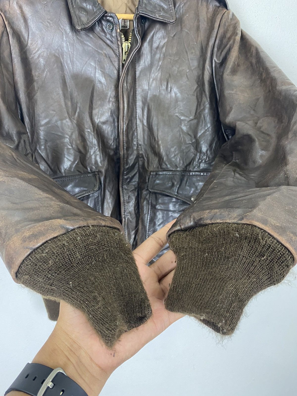 Brooks × Vintage VTG CLUB ELITE BY BROOKS MADE IN USA BIKER LEATHER JACKET Size US M / EU 48-50 / 2 - 13 Thumbnail