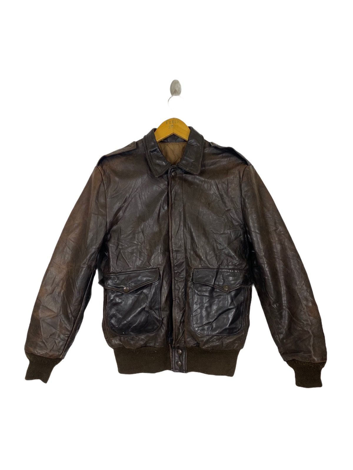 Brooks × Vintage VTG CLUB ELITE BY BROOKS MADE IN USA BIKER LEATHER JACKET Size US M / EU 48-50 / 2 - 1 Thumbnail