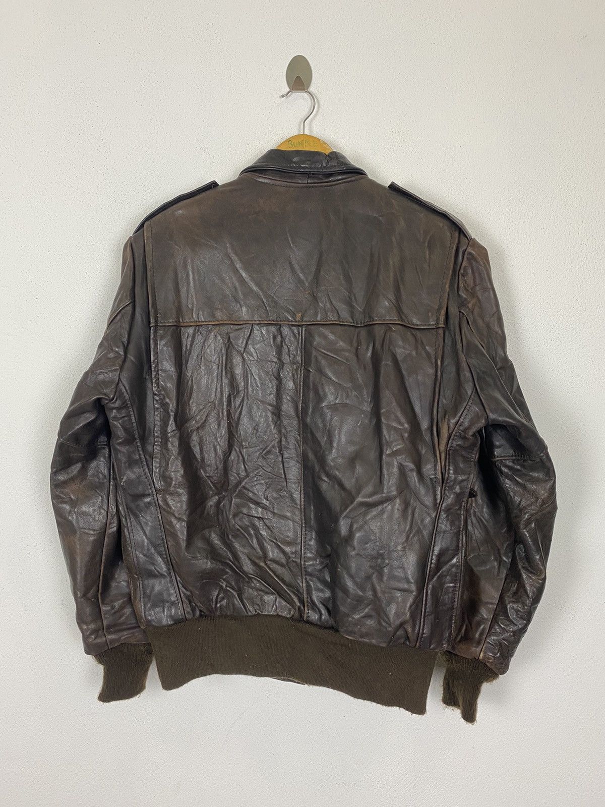 Brooks × Vintage VTG CLUB ELITE BY BROOKS MADE IN USA BIKER LEATHER JACKET Size US M / EU 48-50 / 2 - 7 Thumbnail