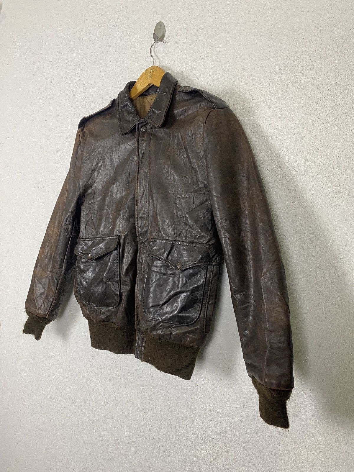 Brooks × Vintage VTG CLUB ELITE BY BROOKS MADE IN USA BIKER LEATHER JACKET Size US M / EU 48-50 / 2 - 3 Thumbnail