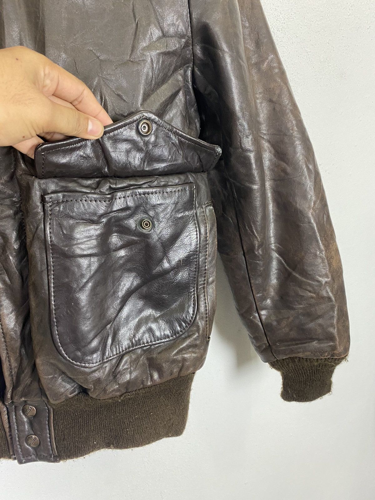 Brooks × Vintage VTG CLUB ELITE BY BROOKS MADE IN USA BIKER LEATHER JACKET Size US M / EU 48-50 / 2 - 15 Thumbnail