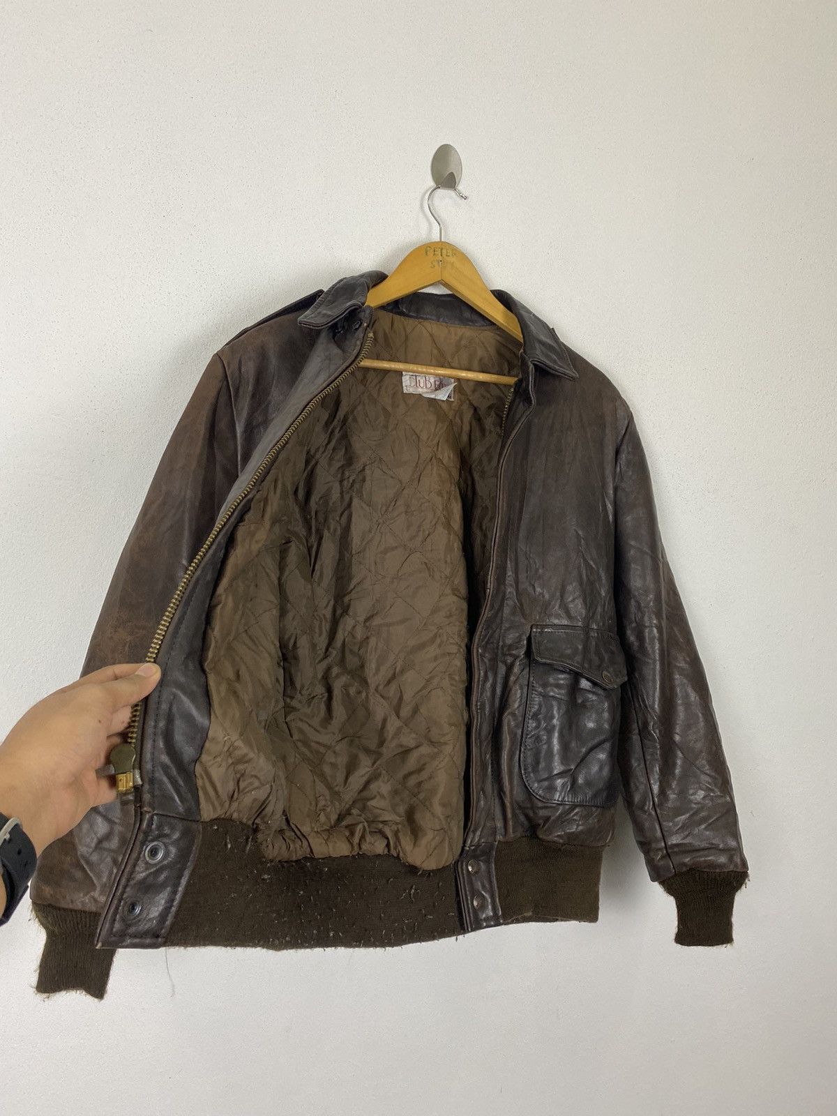 Brooks × Vintage VTG CLUB ELITE BY BROOKS MADE IN USA BIKER LEATHER JACKET Size US M / EU 48-50 / 2 - 6 Thumbnail