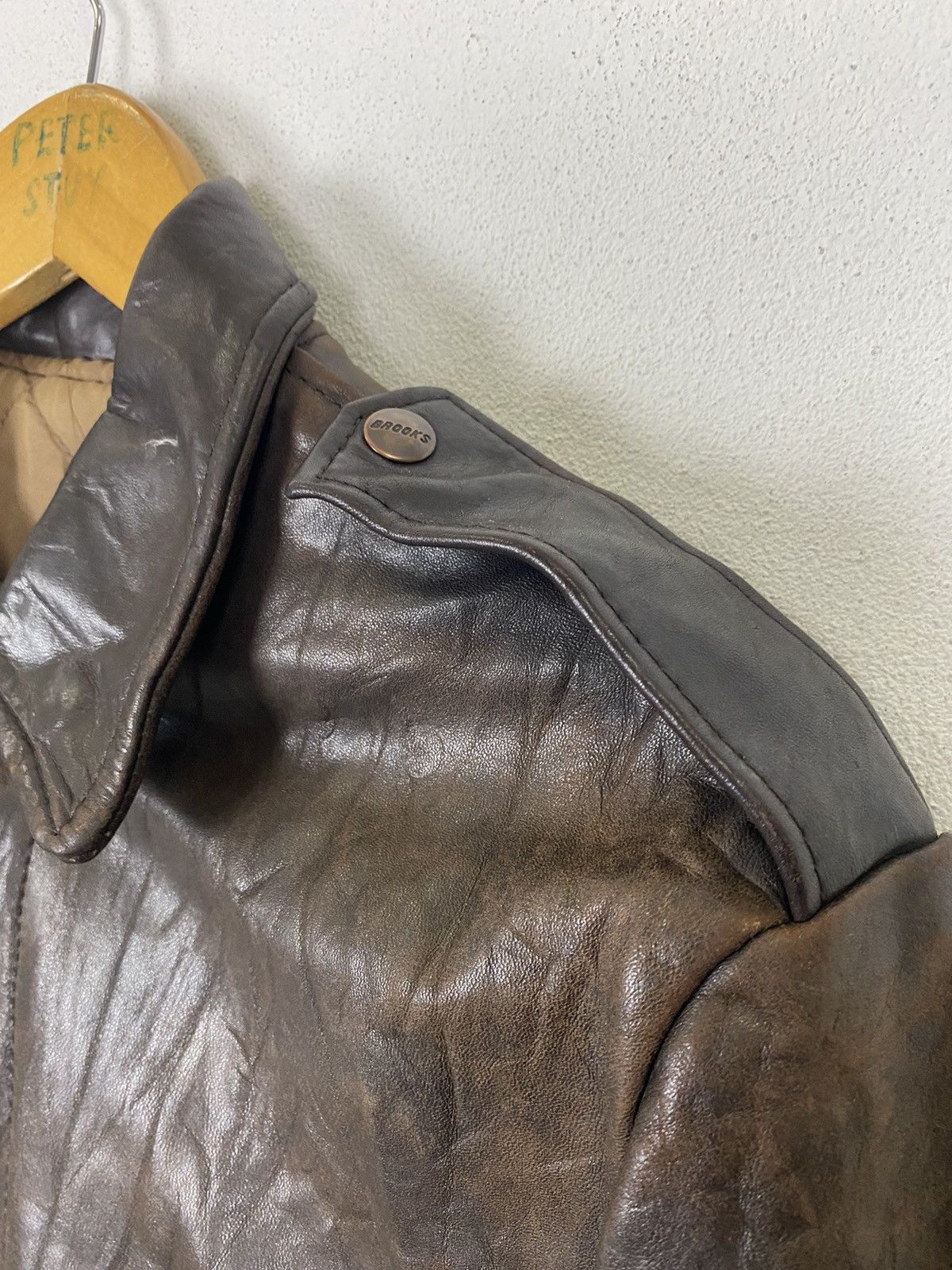 Brooks × Vintage VTG CLUB ELITE BY BROOKS MADE IN USA BIKER LEATHER JACKET Size US M / EU 48-50 / 2 - 14 Thumbnail