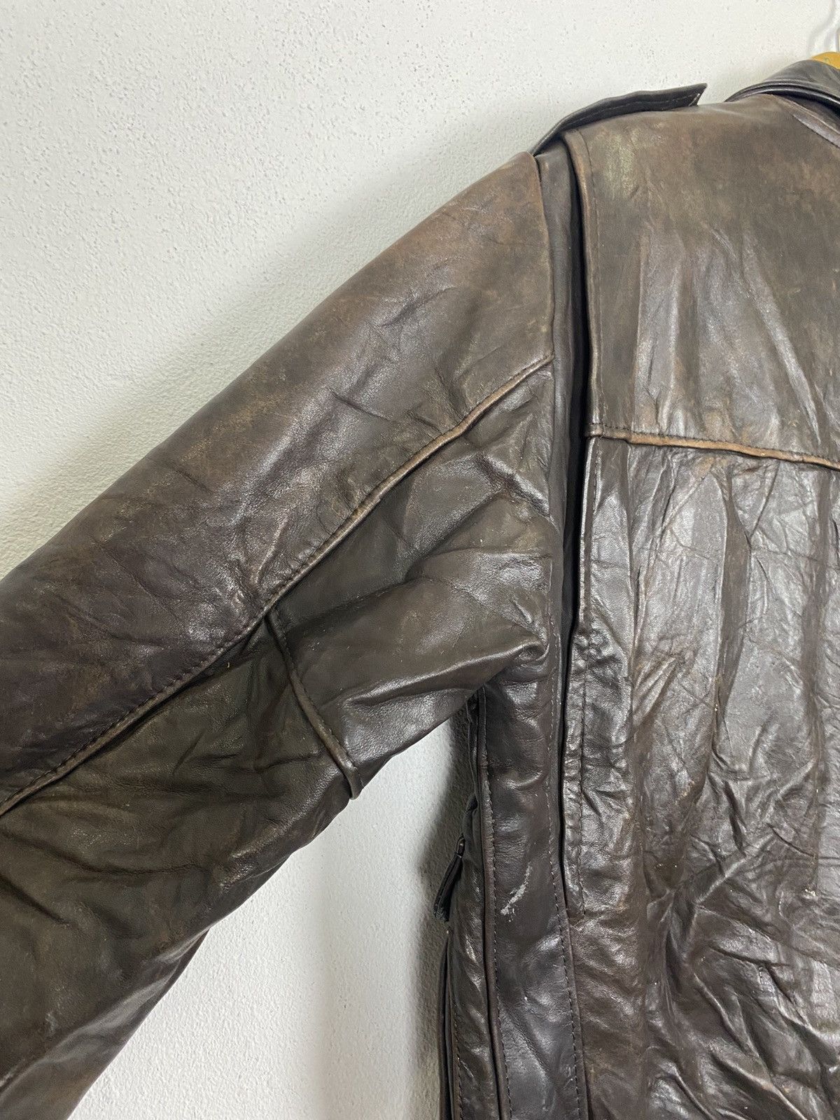 Brooks × Vintage VTG CLUB ELITE BY BROOKS MADE IN USA BIKER LEATHER JACKET Size US M / EU 48-50 / 2 - 11 Thumbnail