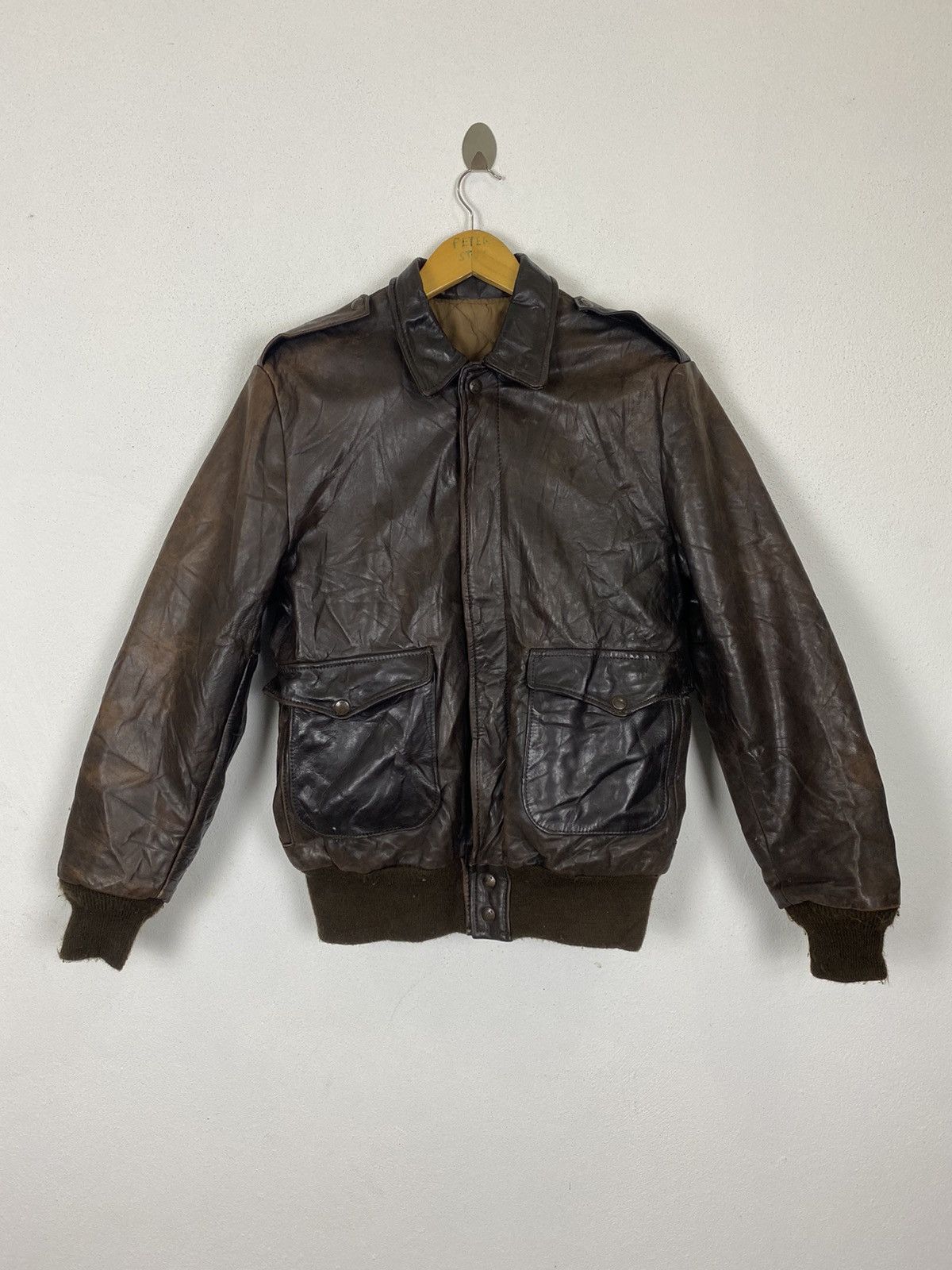 Brooks × Vintage VTG CLUB ELITE BY BROOKS MADE IN USA BIKER LEATHER JACKET Size US M / EU 48-50 / 2 - 2 Thumbnail