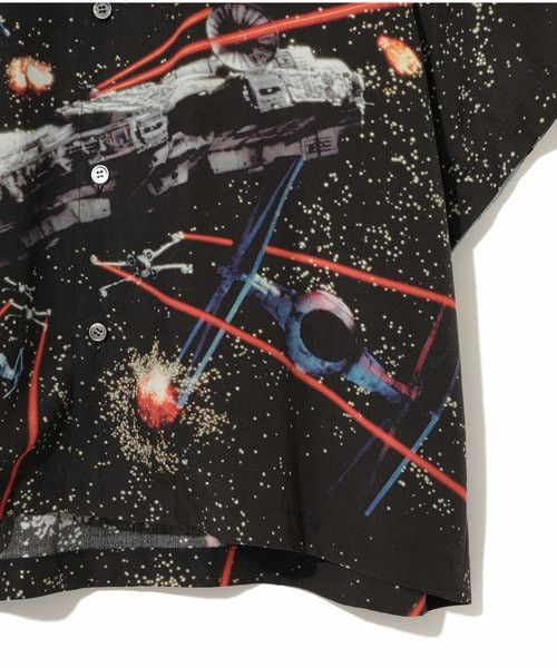 Star Wars × Undercover Undercover x Star Wars Death Star Print Open Rayon Shirt Size US M / EU 48-50 / 2 - 3 Thumbnail