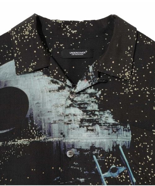 Star Wars × Undercover Undercover x Star Wars Death Star Print Open Rayon Shirt Size US M / EU 48-50 / 2 - 4 Thumbnail