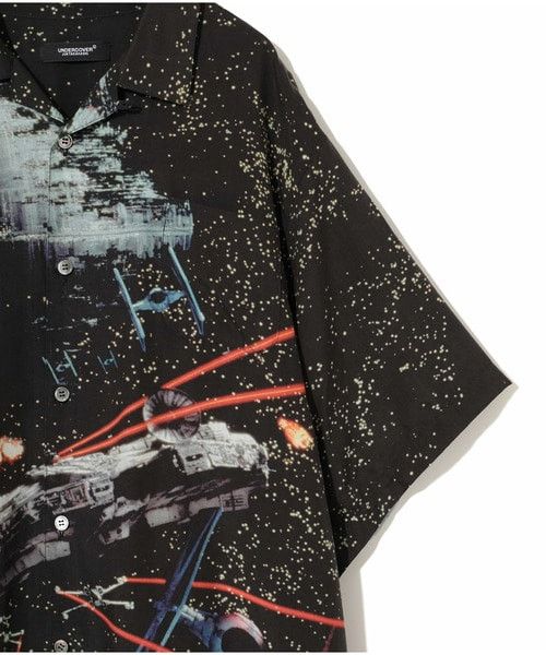 Star Wars × Undercover Undercover x Star Wars Death Star Print Open Rayon Shirt Size US M / EU 48-50 / 2 - 5 Thumbnail