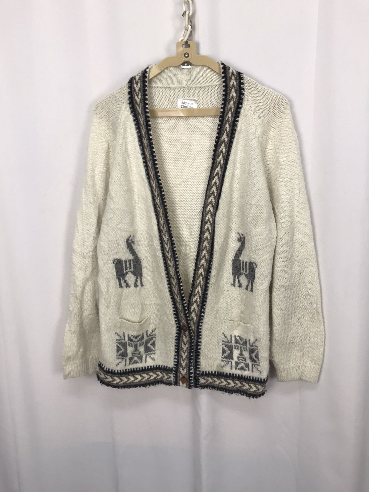 Other Alpaca wool printed cardigan by alpaca chullpa Size US M / EU 48-50 / 2 - 6 Thumbnail