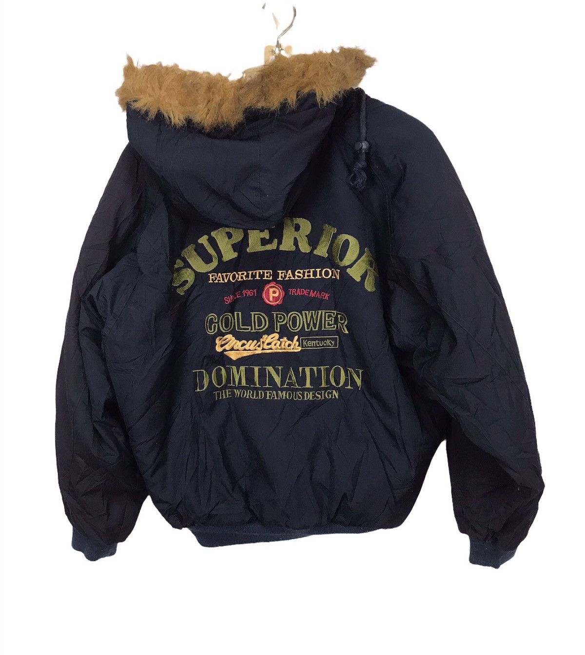 Japanese Brand × Vintage Vintage the north leports fur hoodie bomber jacket Size US L / EU 52-54 / 3 - 2 Thumbnail