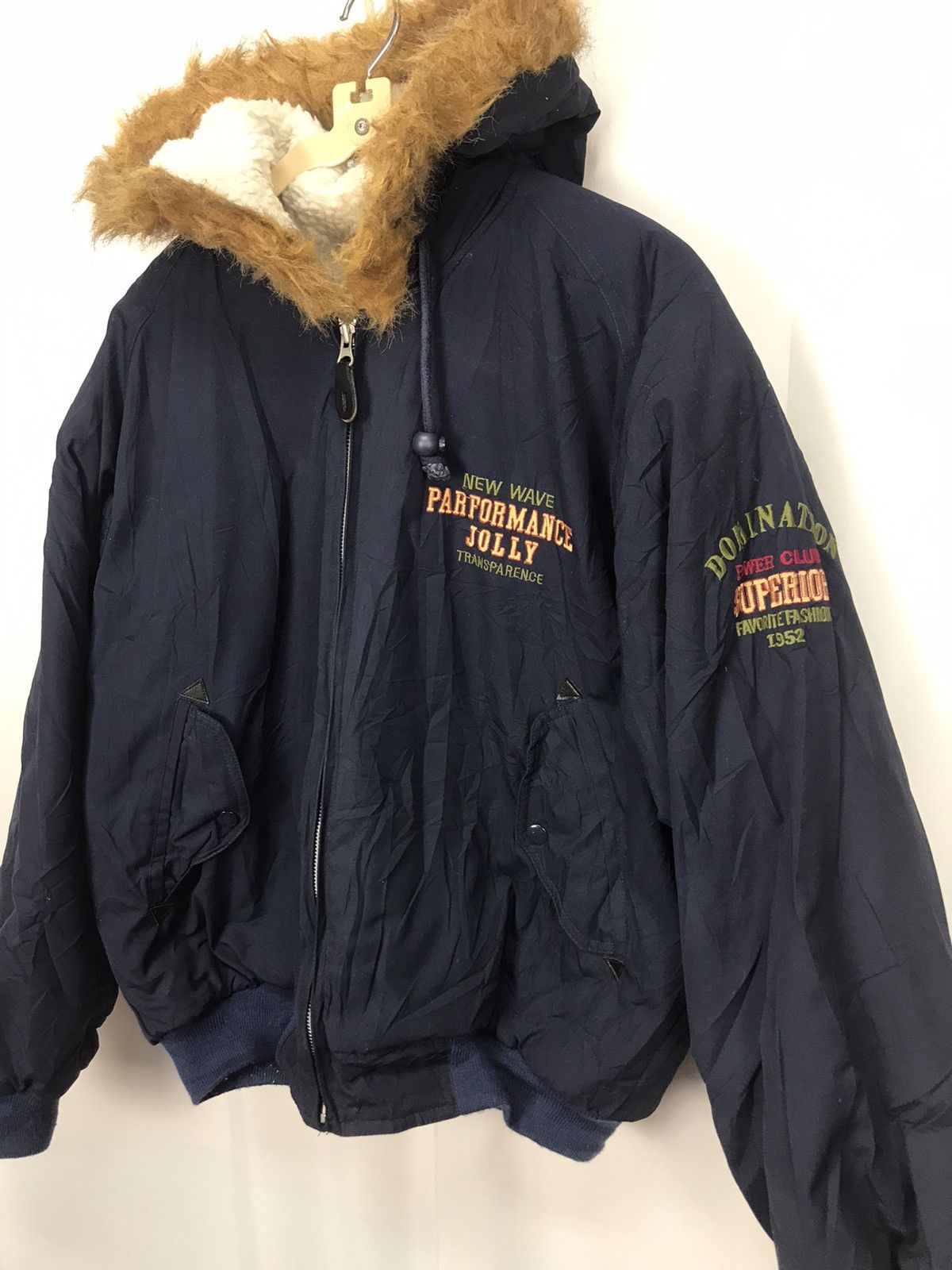 Japanese Brand × Vintage Vintage the north leports fur hoodie bomber jacket Size US L / EU 52-54 / 3 - 3 Thumbnail