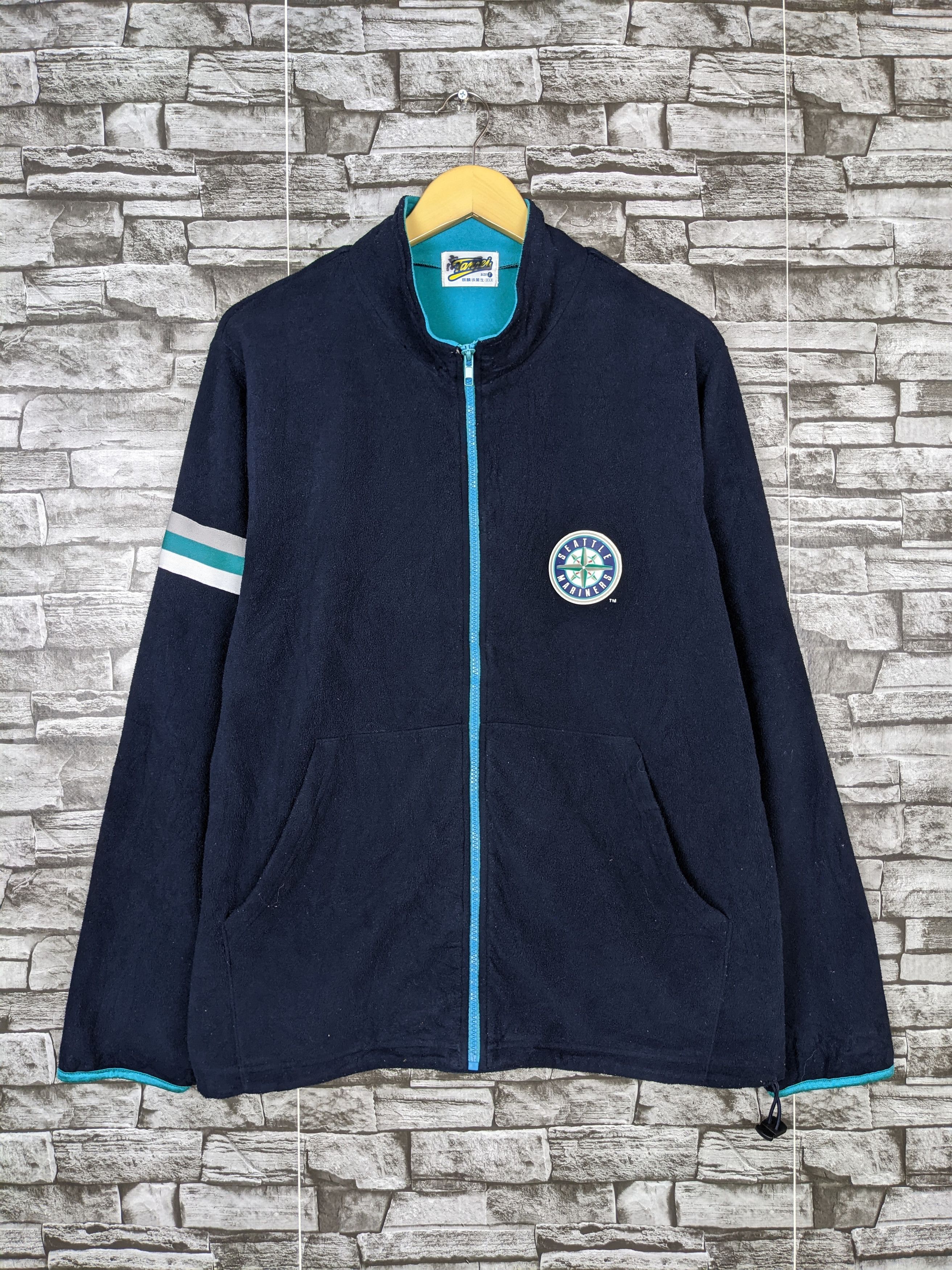MLB Vintage Tanrei Seattle Mariners Fleece Sweater Jacket Size US L / EU 52-54 / 3 - 2 Thumbnail
