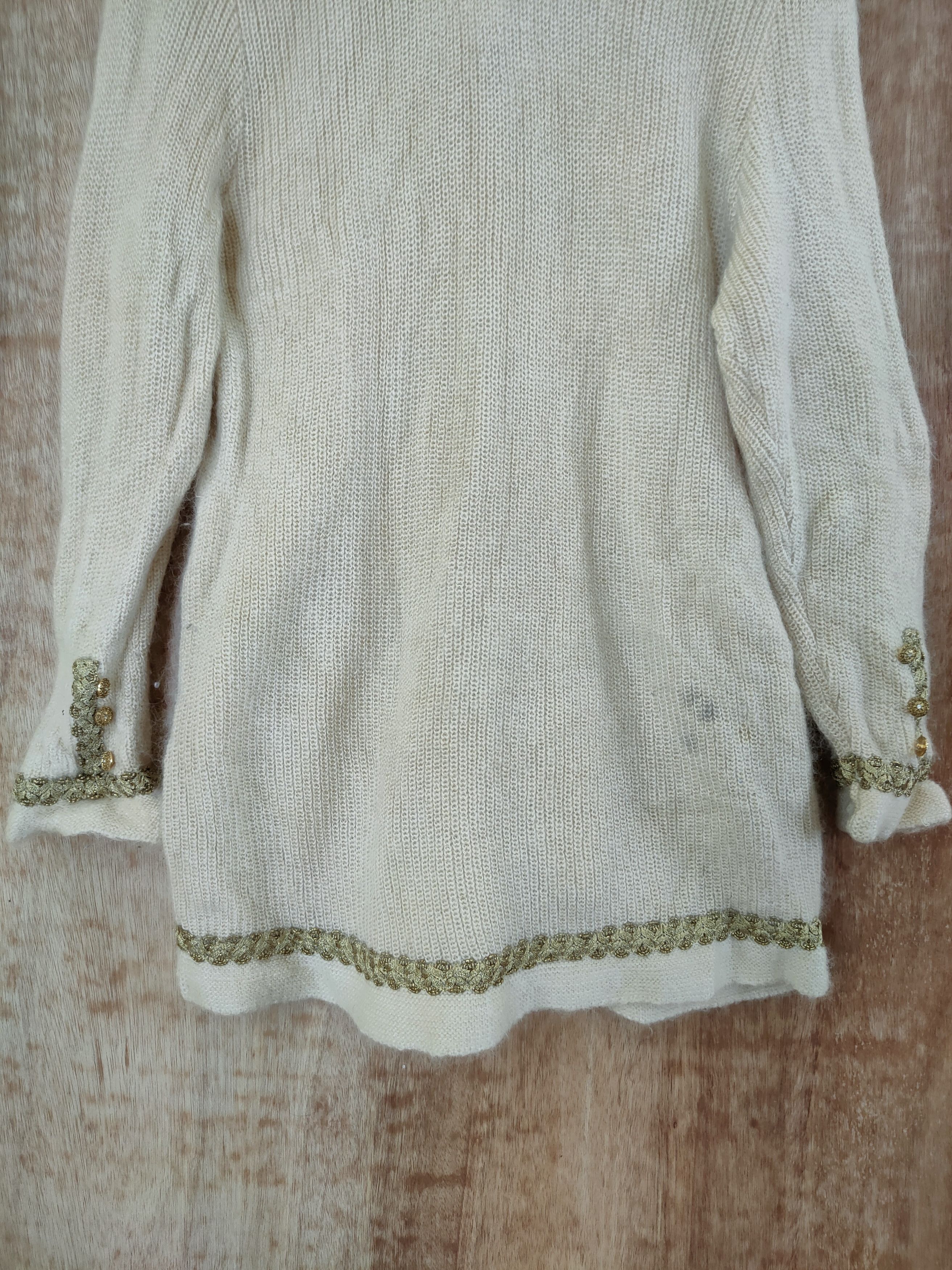 Aran Isles Knitwear × Japanese Brand Rina Tanaka mohair long cardigan knitwear japan #46-594 Size US M / EU 48-50 / 2 - 11 Thumbnail