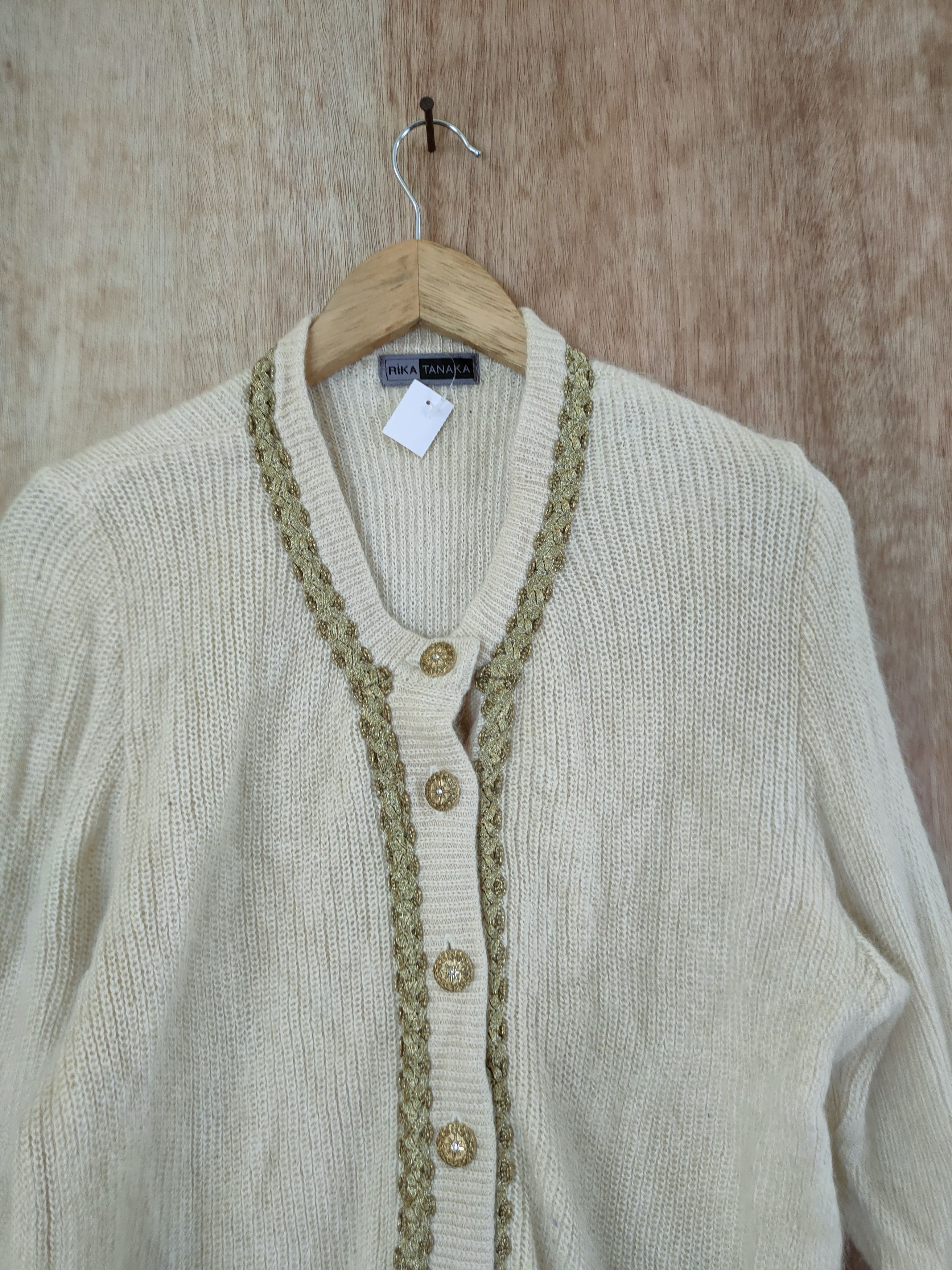 Aran Isles Knitwear × Japanese Brand Rina Tanaka mohair long cardigan knitwear japan #46-594 Size US M / EU 48-50 / 2 - 3 Thumbnail