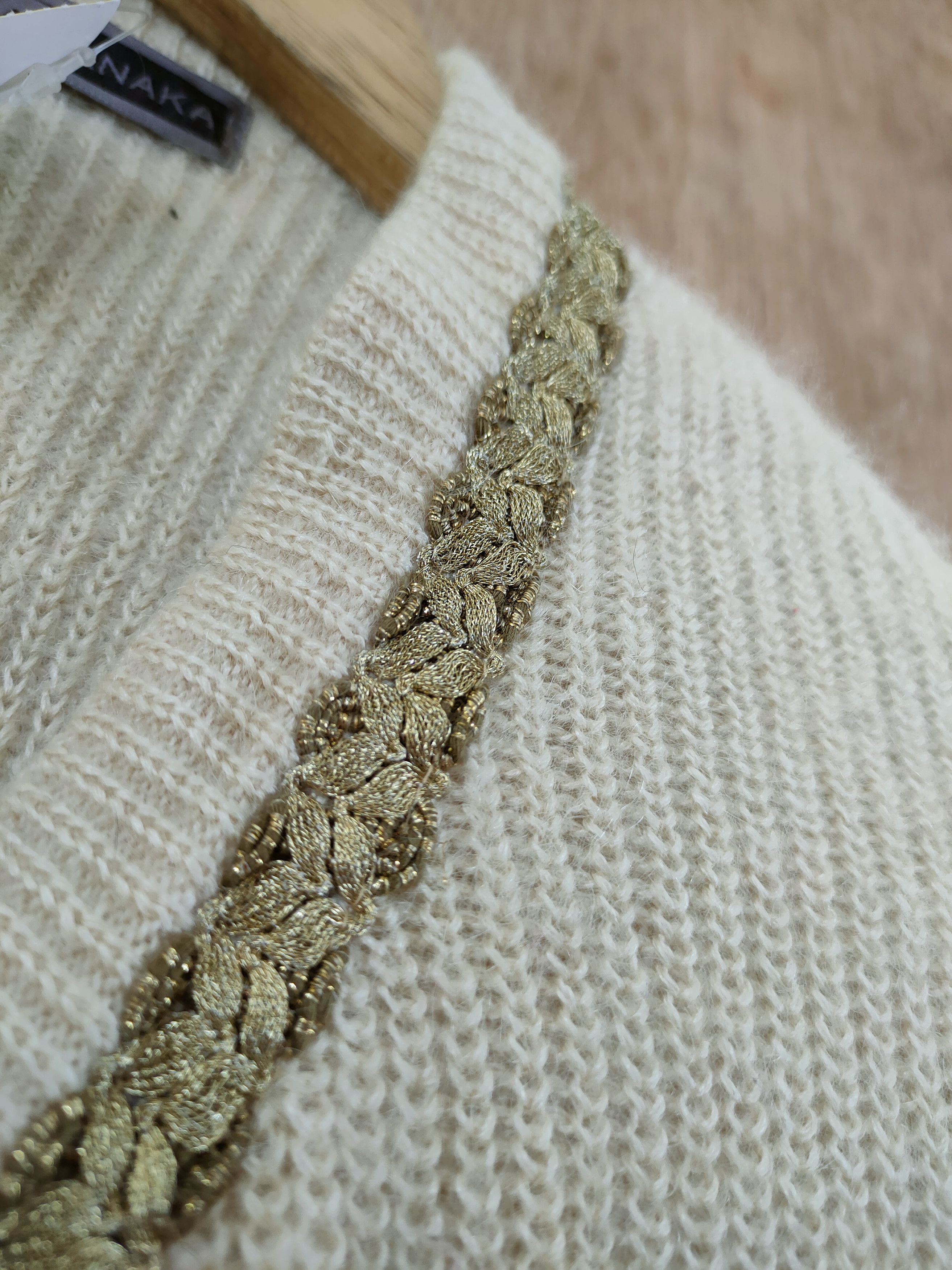 Aran Isles Knitwear × Japanese Brand Rina Tanaka mohair long cardigan knitwear japan #46-594 Size US M / EU 48-50 / 2 - 5 Thumbnail