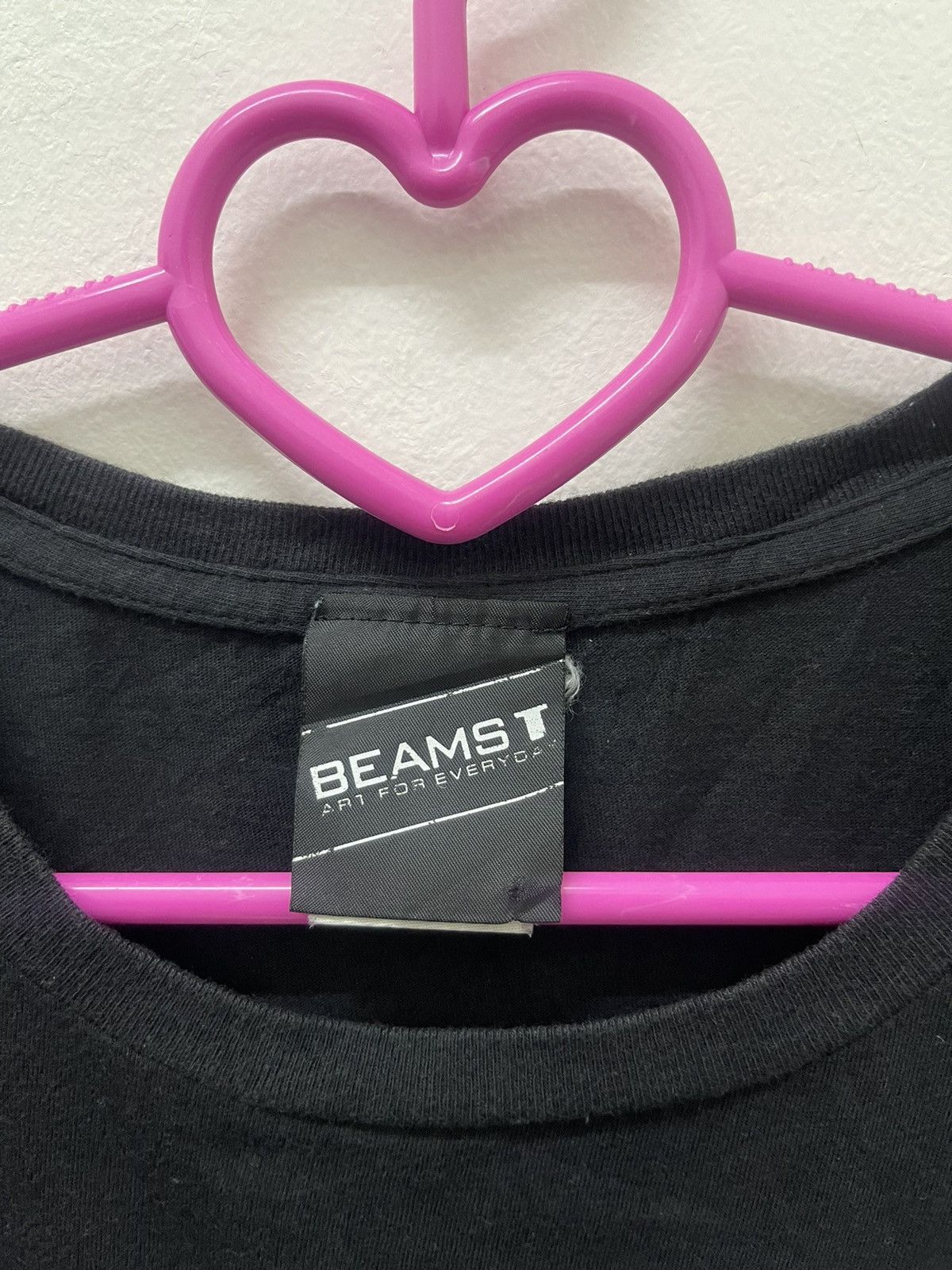 Beams Plus Rare Vintage BEAMS Black Hearted Black Humour Tee Size US L / EU 52-54 / 3 - 4 Thumbnail