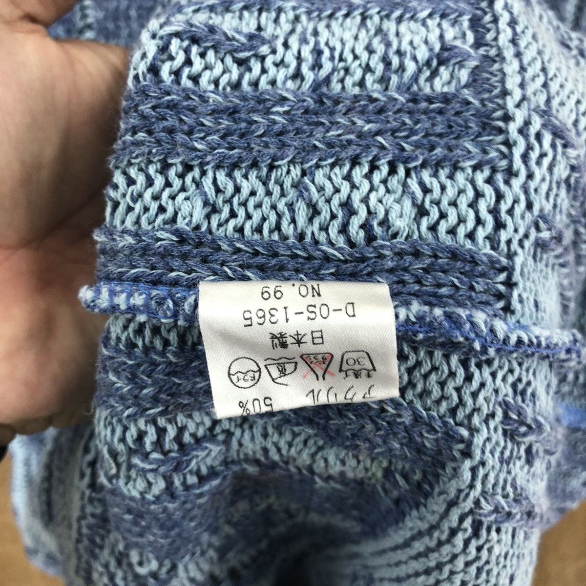 Aran Isles Knitwear Detail Blue Cardigan Knitwear vintage #6238 Size US M / EU 48-50 / 2 - 6 Thumbnail