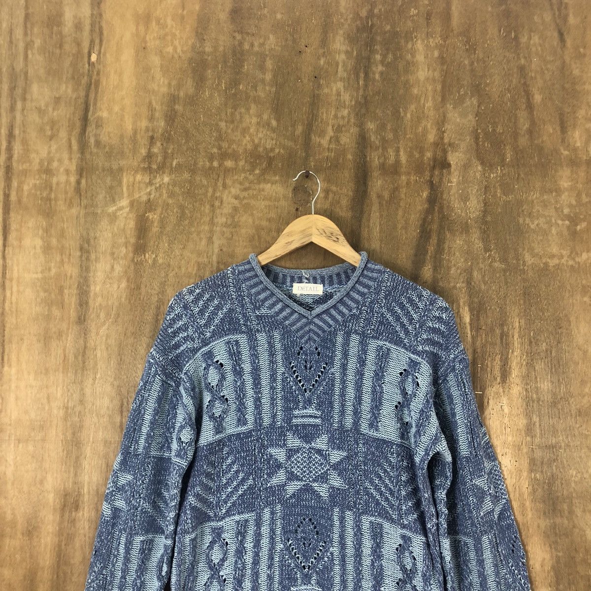 Aran Isles Knitwear Detail Blue Cardigan Knitwear vintage #6238 Size US M / EU 48-50 / 2 - 2 Thumbnail