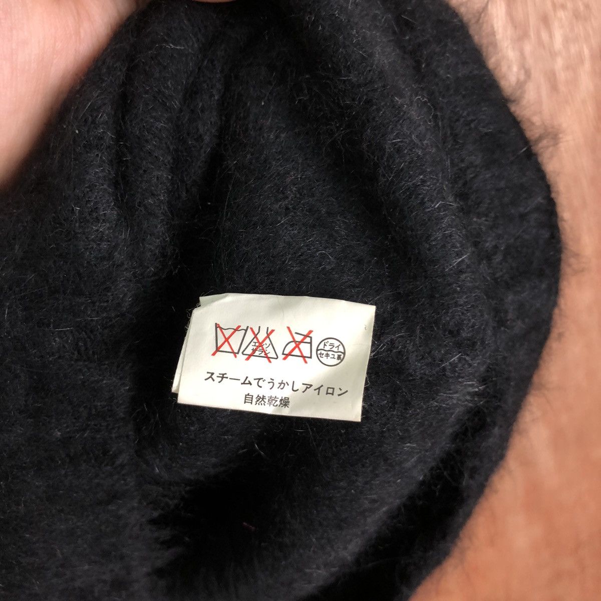 Homespun Knitwear Chest Black Shag Shaggy Fur Mohair Vest #6556 Size S / US 4 / IT 40 - 8 Thumbnail