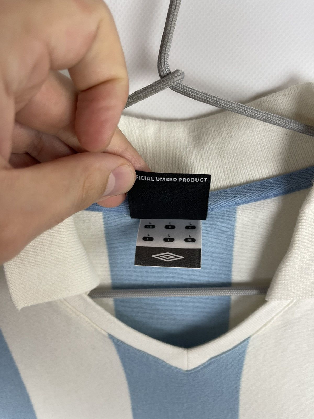 Umbro Umbro Argentina vintage 90s 1966 stadium match home soccer Size US L / EU 52-54 / 3 - 8 Thumbnail