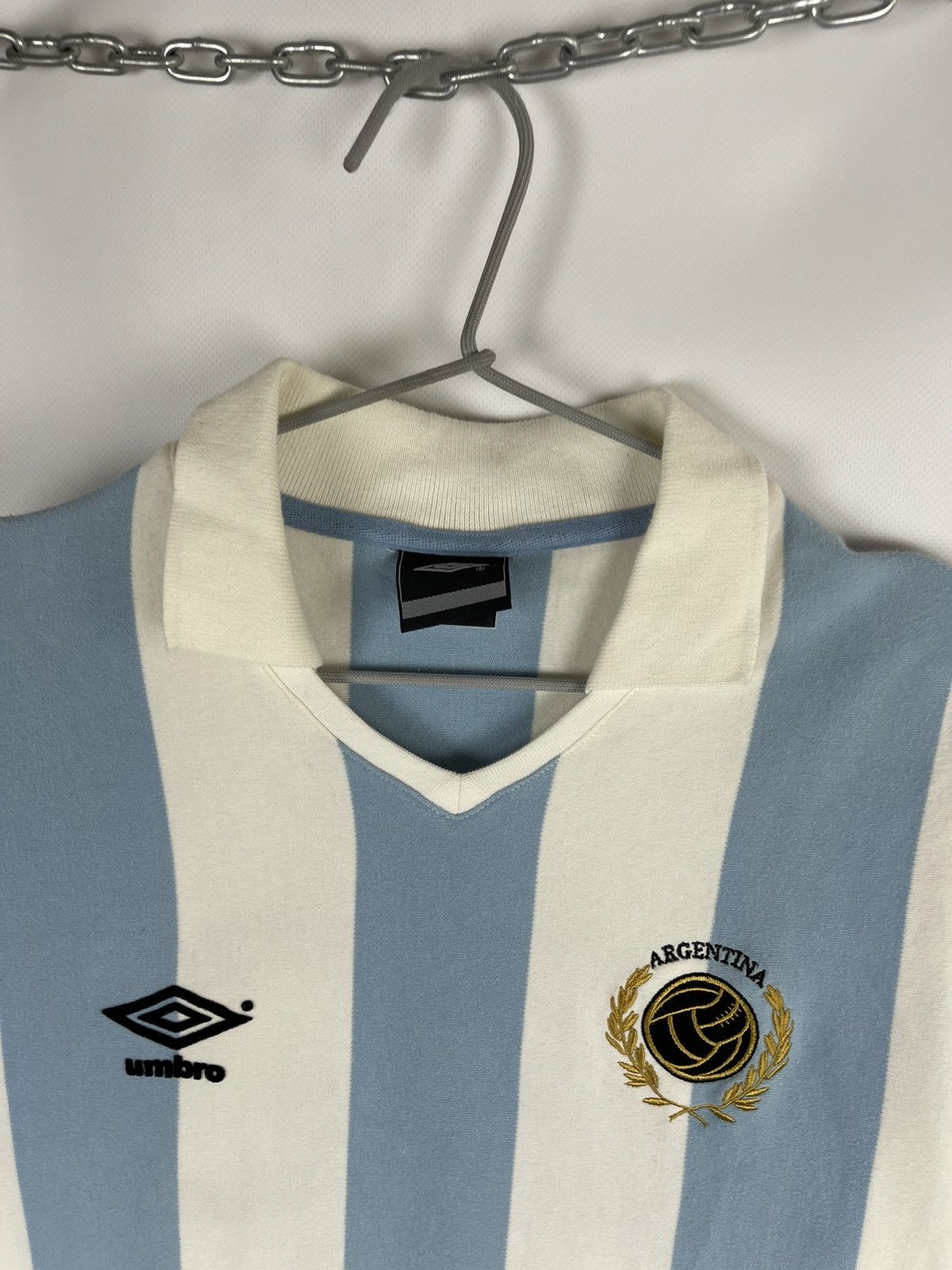 Umbro Umbro Argentina vintage 90s 1966 stadium match home soccer Size US L / EU 52-54 / 3 - 6 Thumbnail