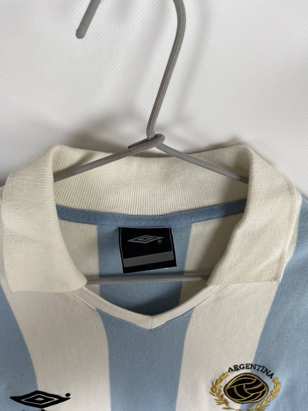Umbro Umbro Argentina vintage 90s 1966 stadium match home soccer Size US L / EU 52-54 / 3 - 7 Thumbnail